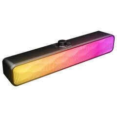 Mikado MD-SBT31 Siyah 5W*2 1200mAh BT,RGB,TF Card,Type-C ,USB Soundbar Speaker
