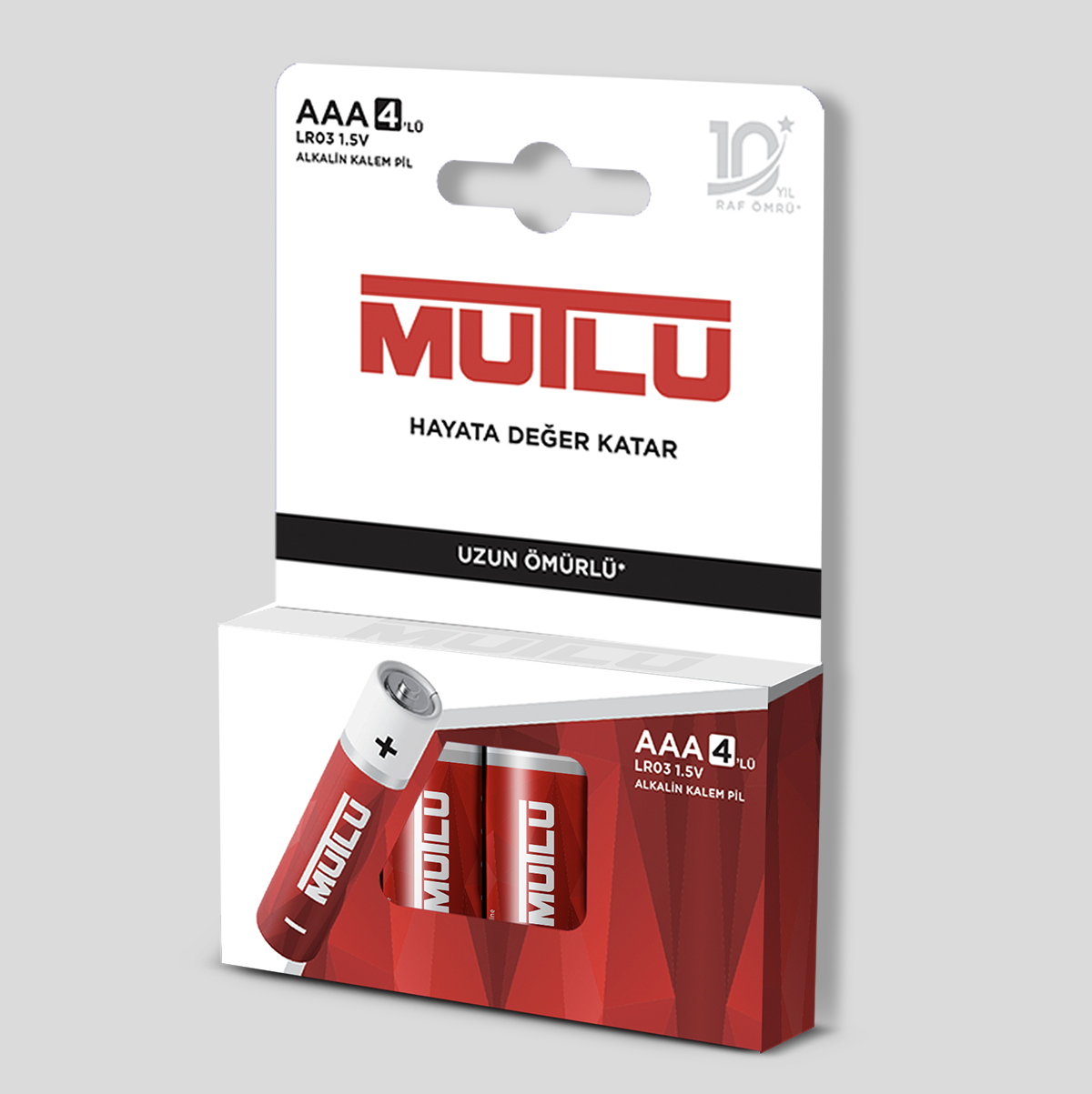 MUTLU AAA 4 LÜ PAKET 1.5V ALKALİN PİL