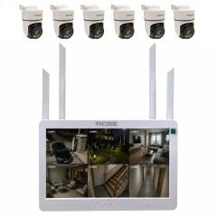 Rose 6 PTZ Kameralı 10.1'' Lcd Ekranlı Sesli Kablosuz Wifi Kamera Seti