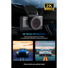 MPIA CC-44 3.0'' IPS Ekran 2K QUAD HD Ön Kamera 4.5G Araç Kamerası CC44 SİM KARTLI