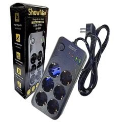 SH-4630 Termal Akım Korumalı Uzatma Kablosu 2mt (6priz+2usb+2Type-C)