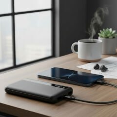 S-link IP-G11N 10000mAh Micro+Usb+ Type-C Giriş+Çıkış Siyah Taşınabilir Pil Şarj Cihazı Powerbank (F-56)