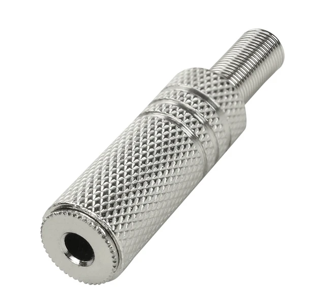 Metal 3.5mm Trs Stereo Dişi Jak Ses Kablosu Uzatma Konnektörü (ÇK-15)