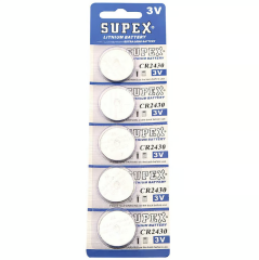 SUPEX CR2430 3V LİTYUM DÜĞME PİL 5'Lİ KART