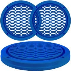Renkli Hoparlör Kapak 16cm Led Takılabilir 2 Adet lacivert