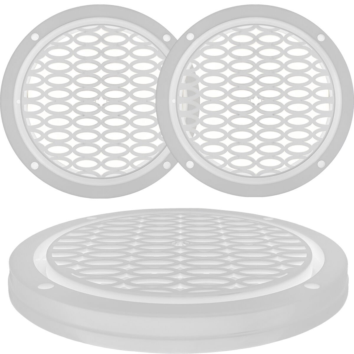 Renkli Hoparlör Kapak 16cm Led Takılabilir 2 Adet beyaz