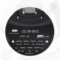 NOTEL 106U 100 WATT BLUETOOTH-USB-SİREN-SES KAYIT ÖZELİKLİ DAHİLİ BATARYALI BÜYÜK BOY MEGAFON