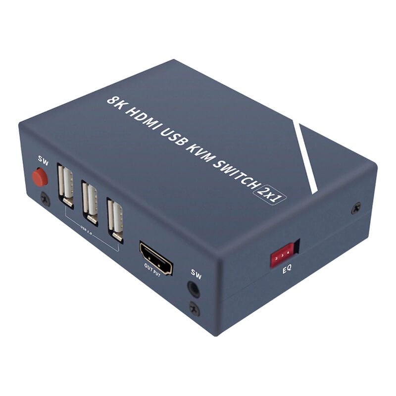 PM-11777 8K HDMI USB KVM SWITCH 2X1 POWERMASTER