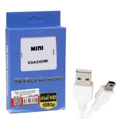 POWERMASTER PM-18698 VGA TO HDMI SES ÇIKIŞLI MİNİ MODEL DÖNÜŞTÜRÜCÜ (D-46)