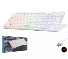 HADRON HDX-2608 Gaming Mini Klavye LED - Beyaz