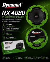 DYNAMAT 20cm 300watt 150rms Midrange Çift