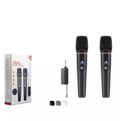 HADRON HDX-2791 Profesyonel Kablosuz UHF 2 Mikrofonlu Set 6.35 mm - Siyah