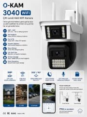 O-kam -3040 3 Mp Dual Lens Wi-fi Ptz Kamera