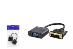 HADRON HDX-7781 DVI (M) TO VGA (F) ADAPTÖR 1080P 24+1 SİYAH