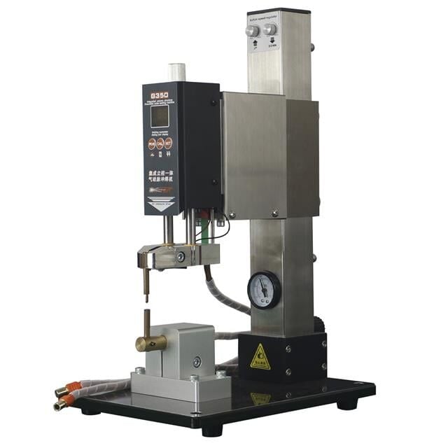 Glitter G350 Pnömatik Profesyonel Otomatik Pil Puntalama Kaynak Makinesi Kaynak Başlığı ve Kontrol Ünitesi