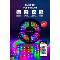 Sprange Sp-ld10 Silikonlu Kumandalı 10 Metre Usb Rgb Şerit Led