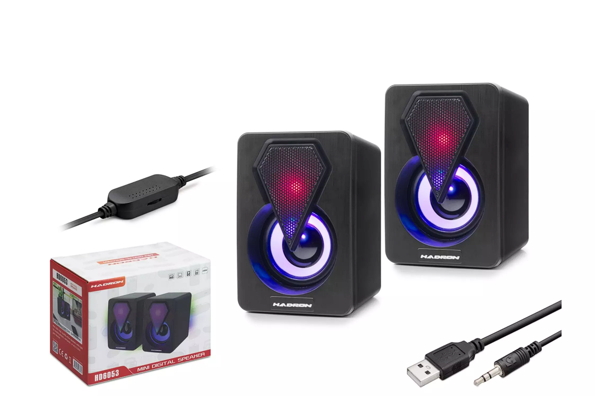 HADRON HD-6053 BİLGİSAYAR HOPARLÖRÜ 1.1 LEDLİ SİYAH
