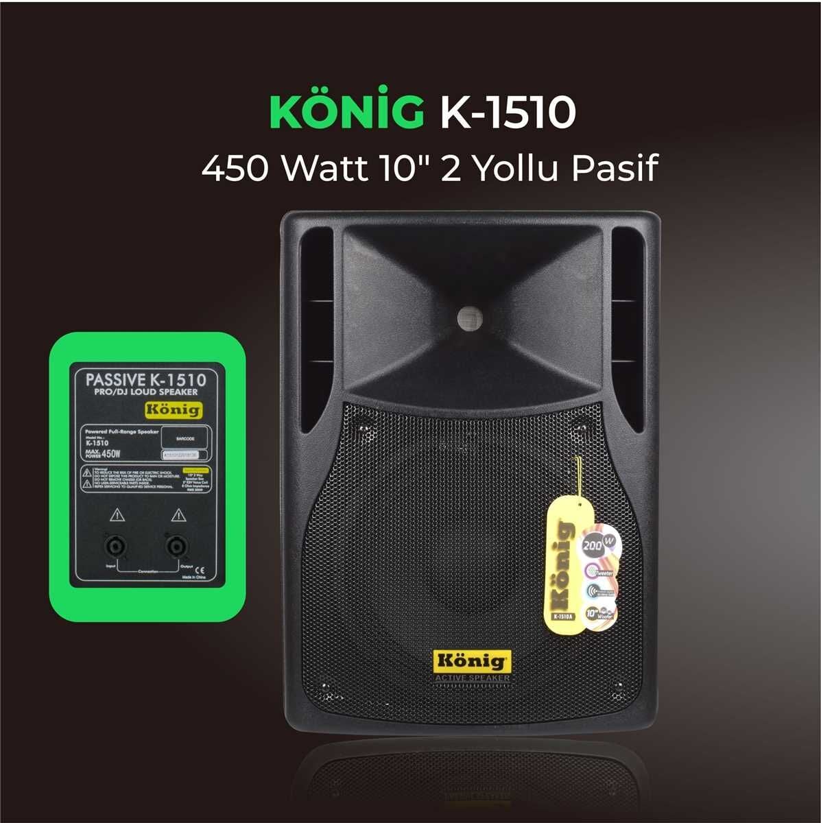 KÖNİG K-1510 10'' 450W PASİF KABİN