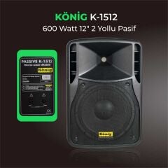 KÖNİG K-1512 12'' 600W PASİF KABİN