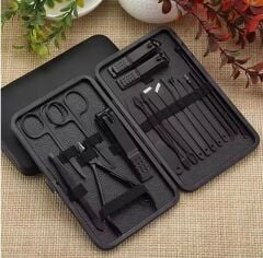 Sunup SN-27099 Siyah Paslanmaz Çelik 18in1 Profesyonel Manikür Tırnak Bakım Seti