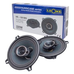LEONE HR-130 BIG 13 CM 220 WATT MAX 110 WATT RMS 3 YOLLU METAL ÇERÇEVELİ 2Lİ TAKIM KUTULU OTO HOPARLÖR