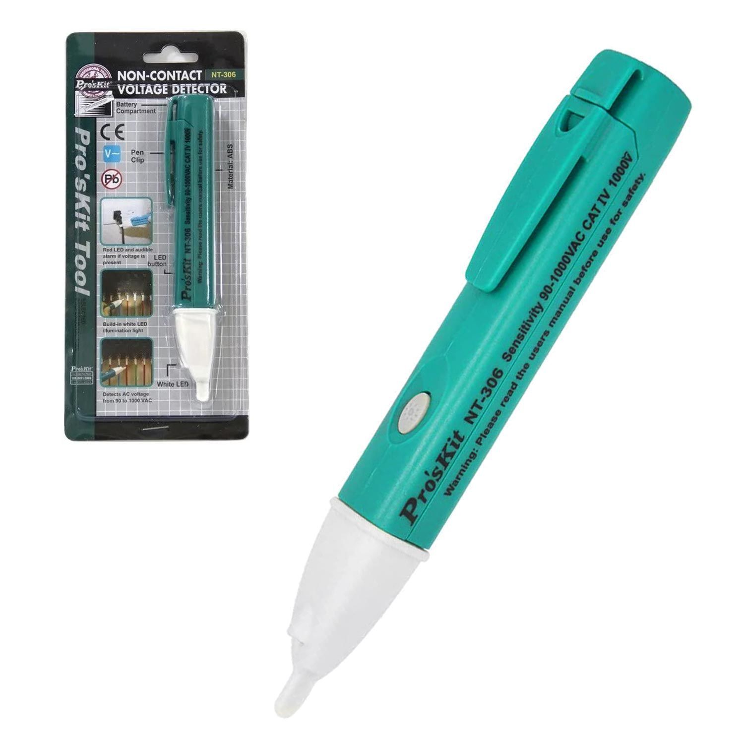 PROSKİT NT-306 Voltaj Test Kalemi Temassız Gelirim Dedektörü (E-33)