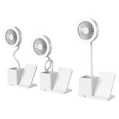S-LINK SL-M9055 BEYAZ TYPE-C 10W KABLOSUZ ŞARJ CİHAZI FANLI KALEMLİKLİ MASA LAMBASI