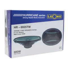 LEONE HR-6925TW 900 WATT 6X9 KAPAKLI OVAL PLASTİK ÇERÇEVELİ OTO HOPARLÖR (ÇİFTLİ TAKIM FİYAT)