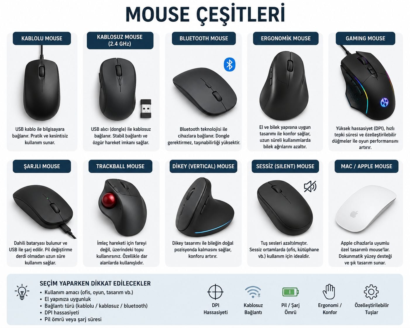 MOUSE ÇEŞİTLERİ